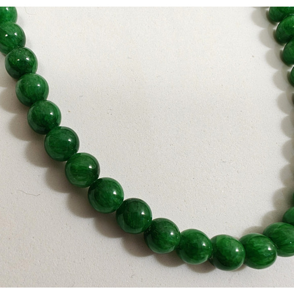 Vintage Lot of Two Beaded Necklaces Green Orange Coral Stones 17" - 18" Long - Picture 10 of 12